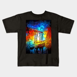 Brooklyn Bridge in Colors Kids T-Shirt
